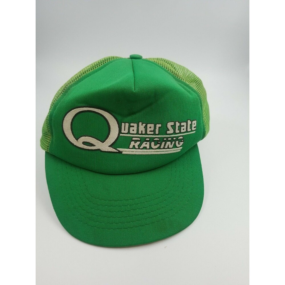 Vintage Ricky Rudd Quaker State Racing Mesh Trucker Hat Nascar Cap SnapBack H2